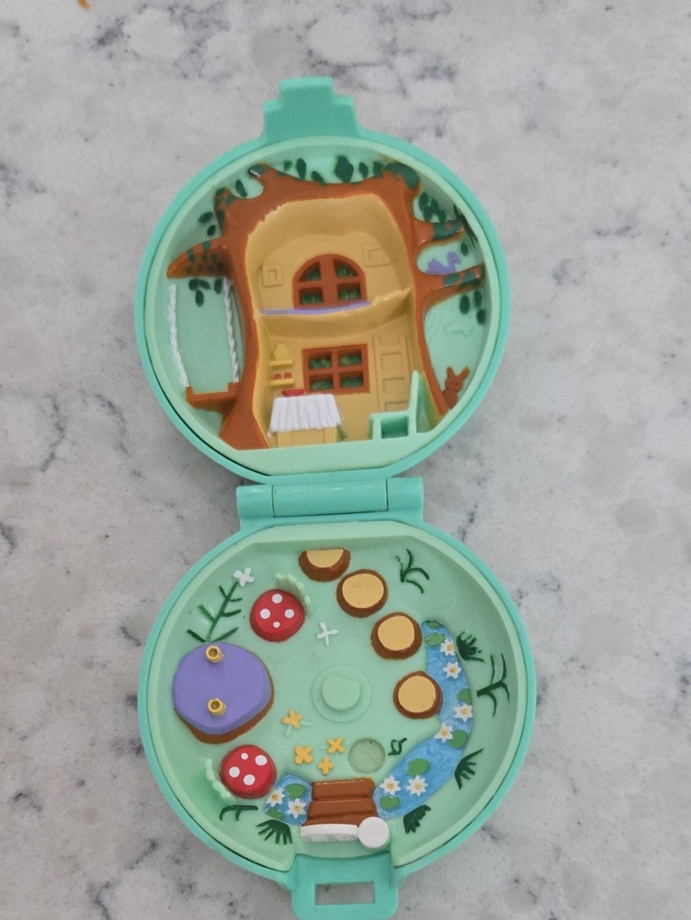 🌿VTG 1992 Polly Pocket Jeweled Forest Compact Only EUC🌳✨